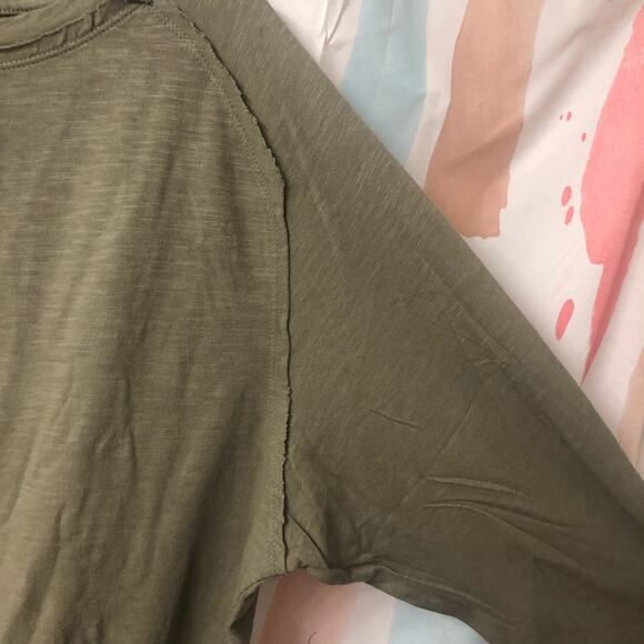 NWOT We the Free / Free People Arden Tee in Washed Army Size Large - Picture 6 of 14